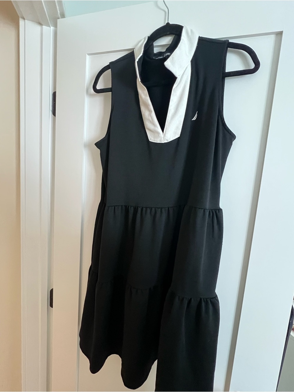 Women’s Black Dress with White Collar - Nautica
